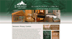 Desktop Screenshot of evergreenforestcabins.com